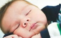 Baby sleeping on tummy