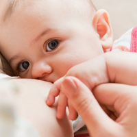 baby breastfeeding with proper latch