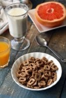 High fiber cereal, what is fiber, milk, orange juice
