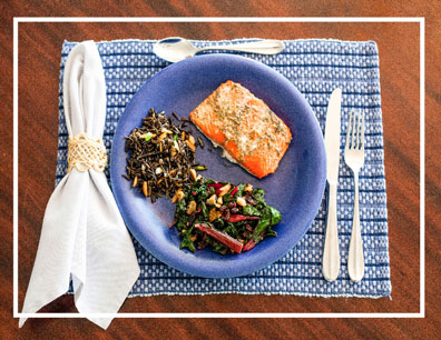 Sears Family Dinner Salmon Wild Rice & Chard