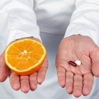 orange fruit for nutrients of a supplement