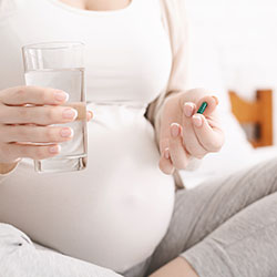 woman taking antidepressants during pregnancy