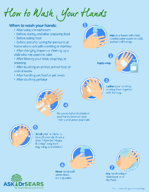 how to properly wash your hands diagram